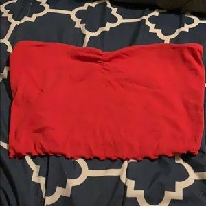 Red tube top